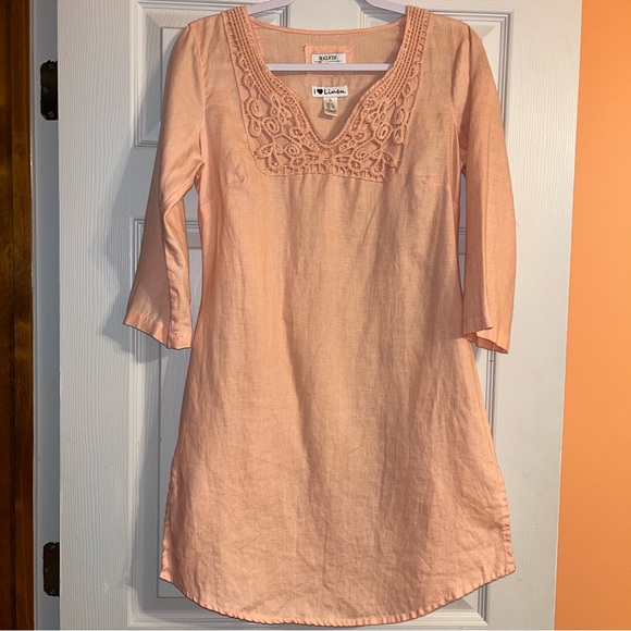 Malvin Linen Embroidered Dress Tunic Hamburg Germany - Picture 2 of 14